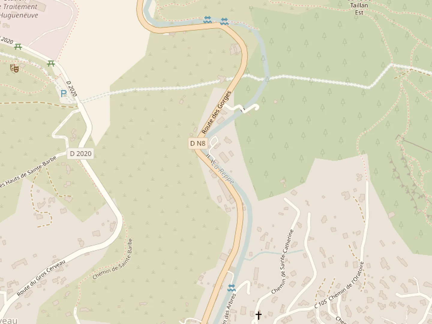 Plan : L'Antidote route des Gorges, le long de la Reppe, à Ollioules